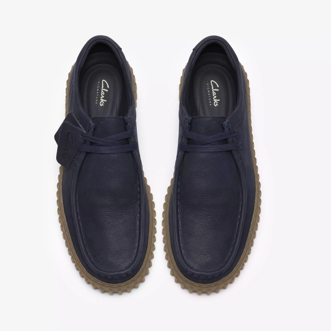 Clarks Torhill Lo - Navy Leather - Walk by Streetart