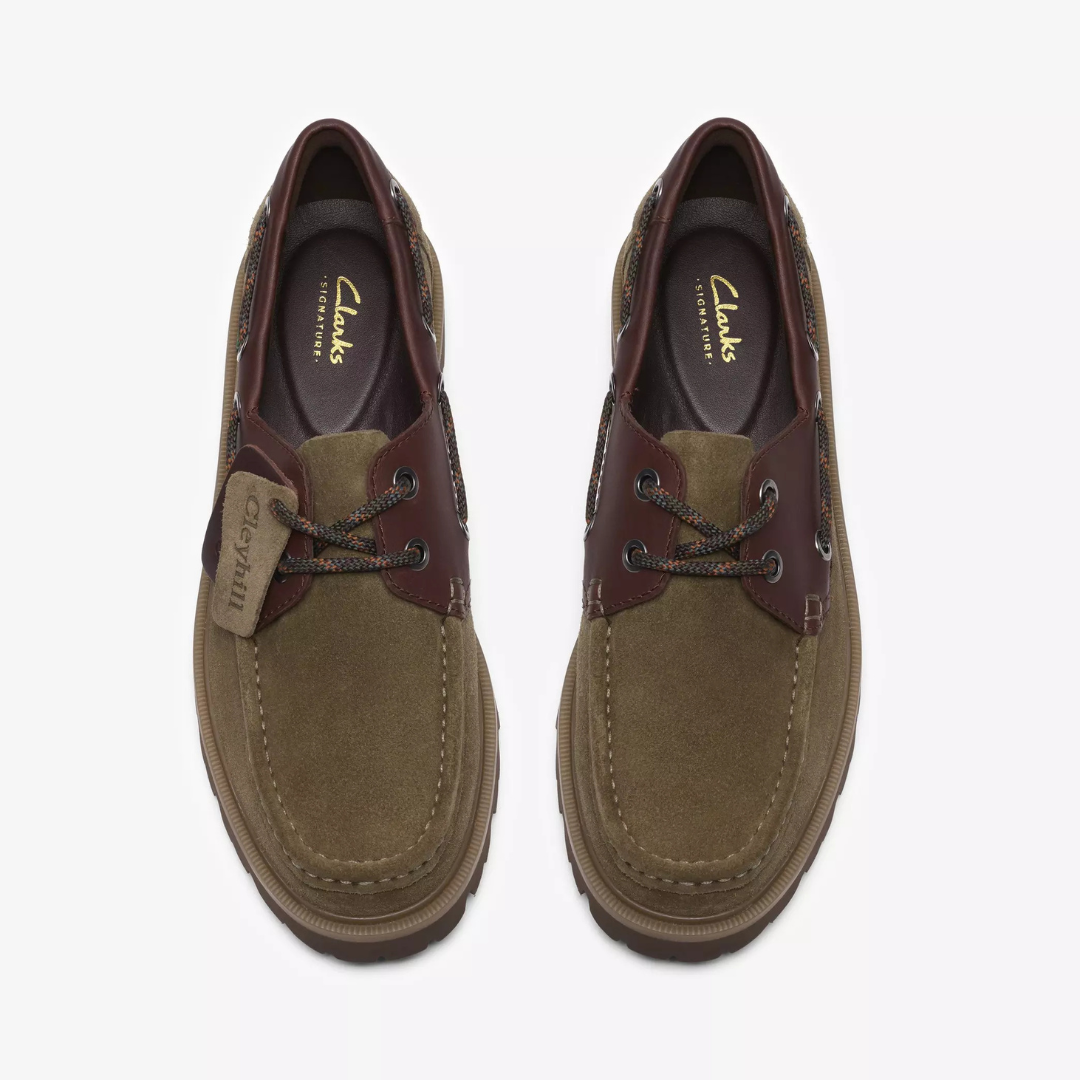 Clarks Cleyhill Boat - Olive Combi - Walk by Streetart
