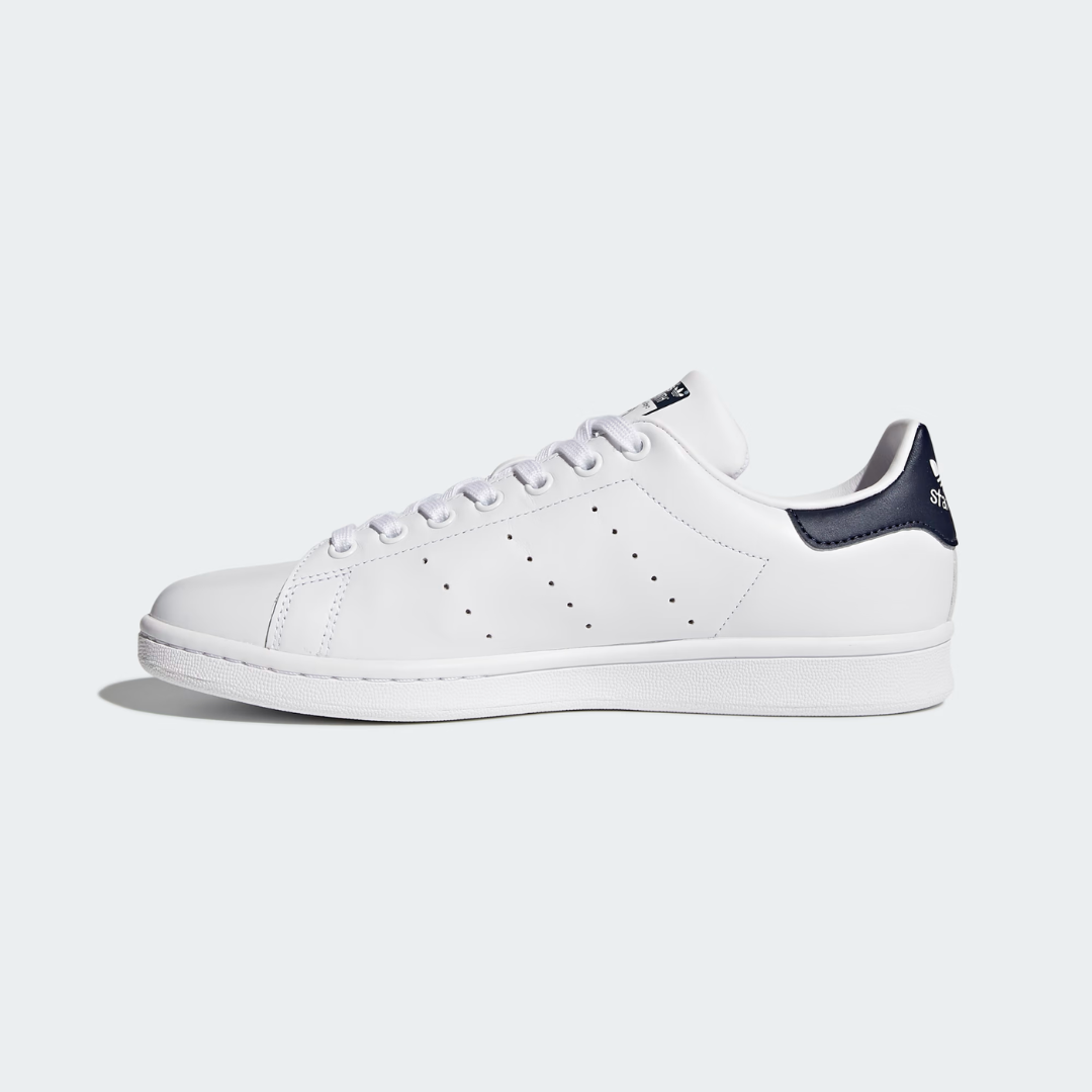 Adidas Stan Smith Leather - Core White / Cloud White / Dark Blue