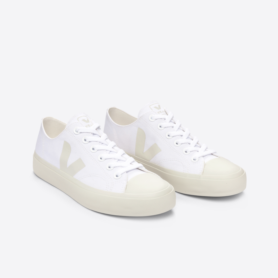 Veja Wata Low Canvas - White / Pierre - Walk by Streetart