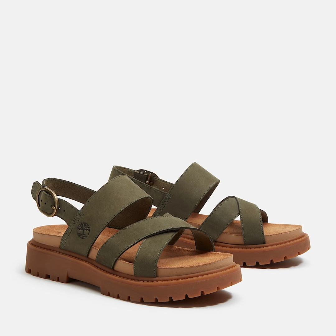Timberland Clairemont Backstrap Sandal - Olive / Nubuck - Walk by Streetart