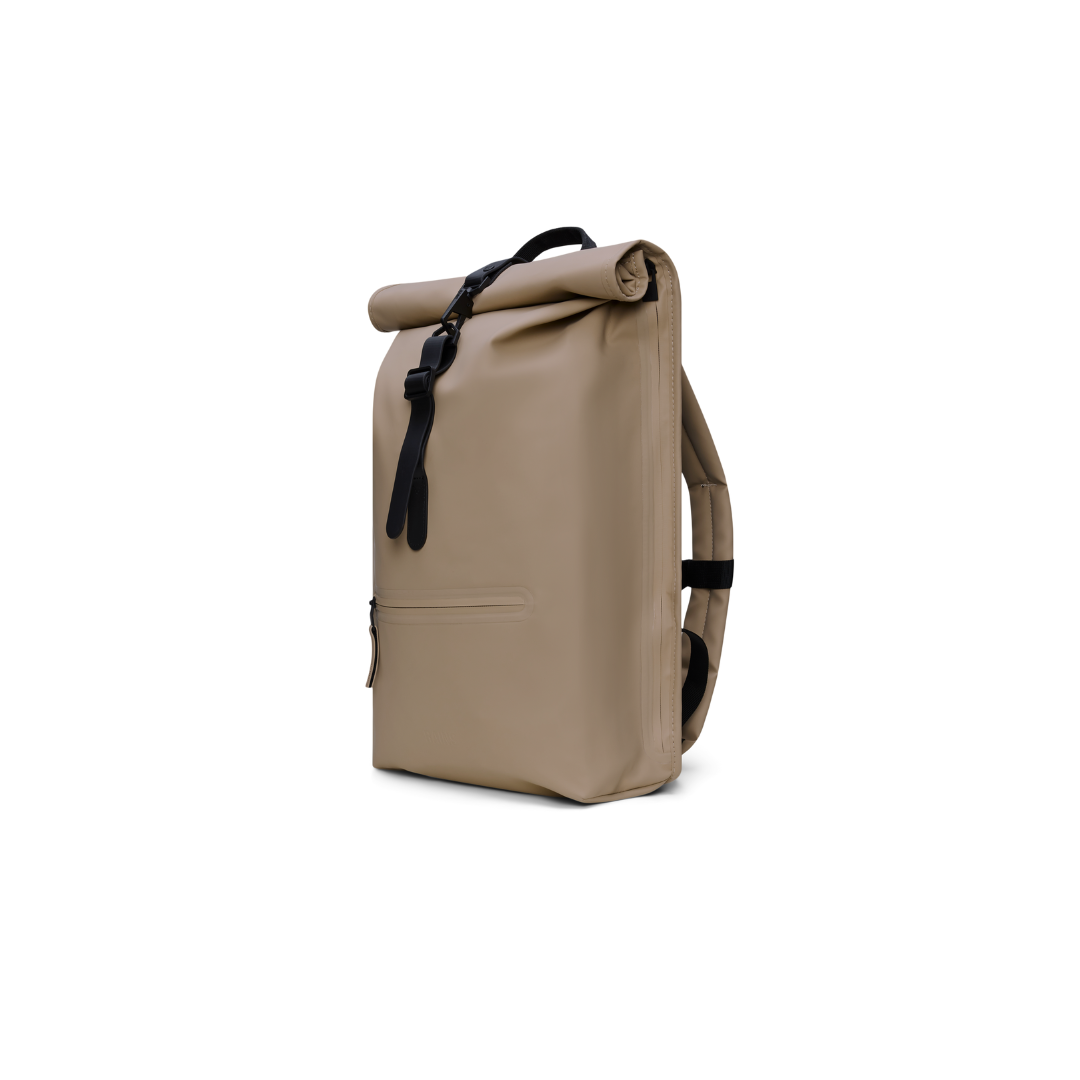 Rains Rolltop Rucksack - Beige - Walk by Streetart