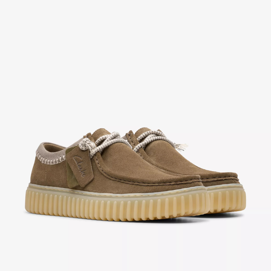 Clarks Torhill Low - Dark Olive Combi - Walk by Streetart