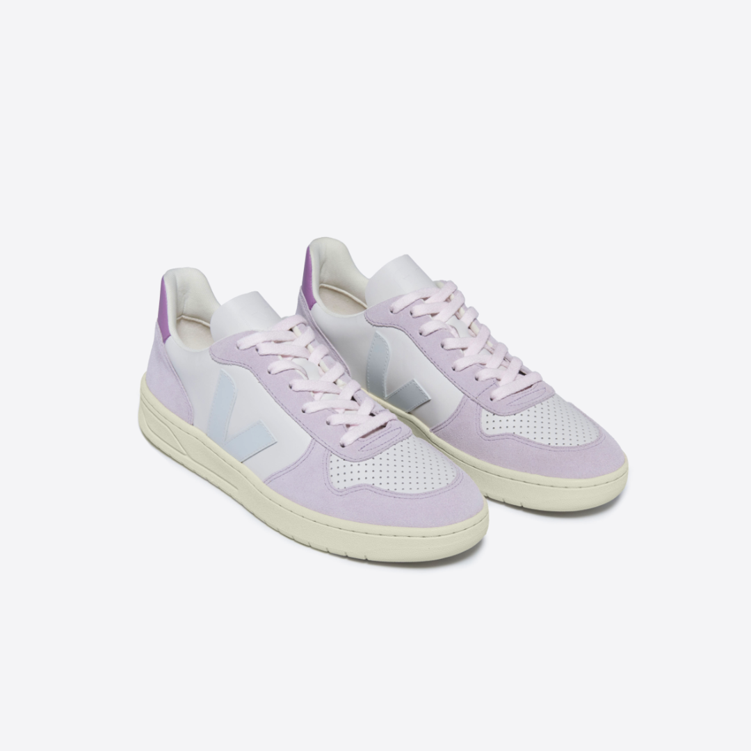 Veja V-10 - Leather Gravel / Menthol / Parme - Walk by Streetart