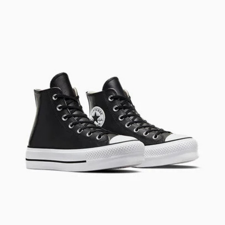 Converse Ctas Lift Clean Hi - Black / Black / White - Walk by Streetart