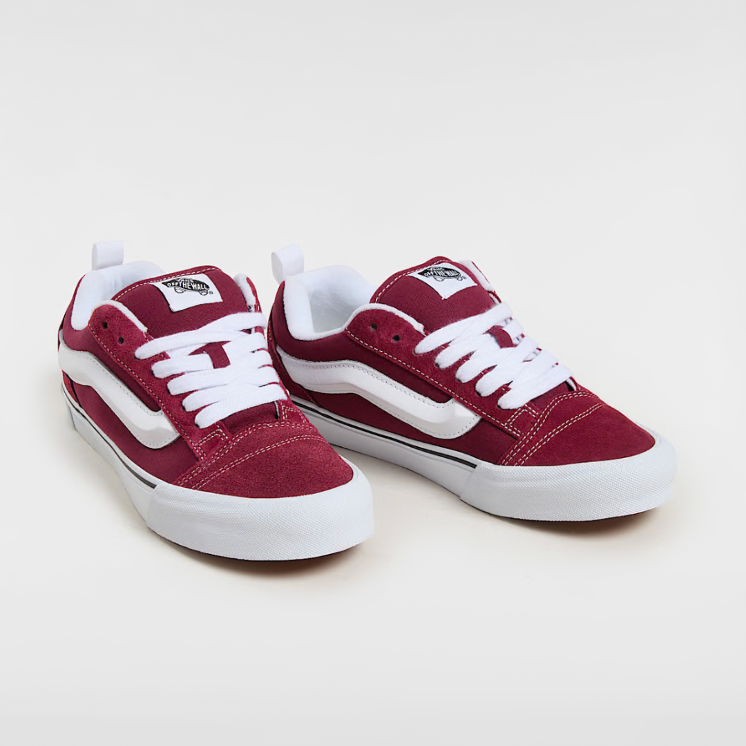 Vans Knu Skool - Bordeaux / White - Walk by Streetart