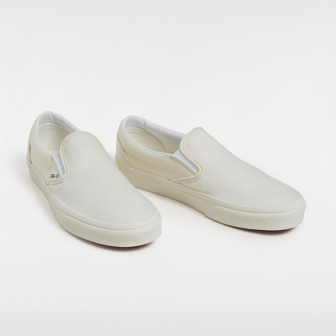Vans Slip On - Mono Checkerboard / Off White / White - Walk by Streetart