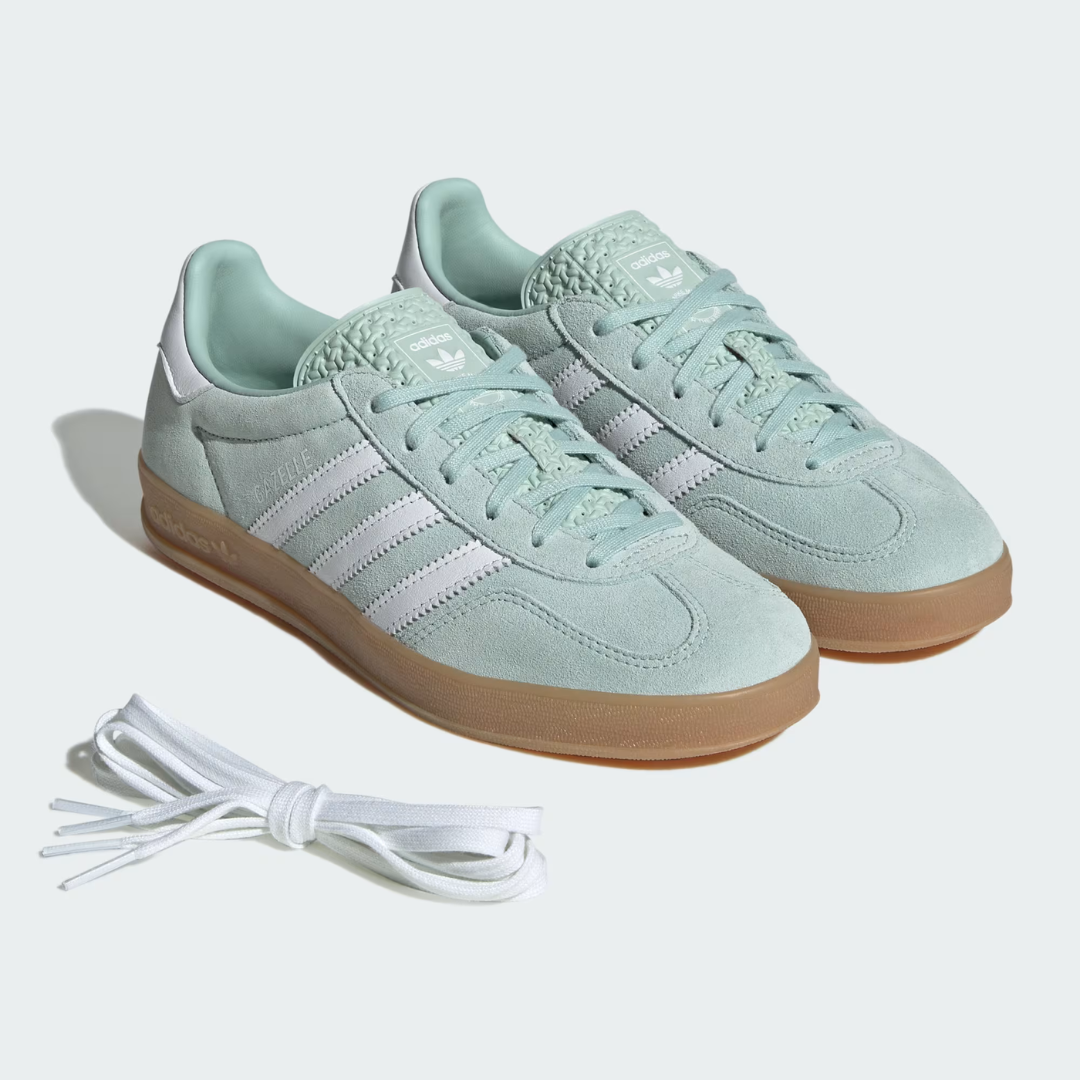 Adidas Gazelle Indoor - Ash Green / Cloud White / Gum