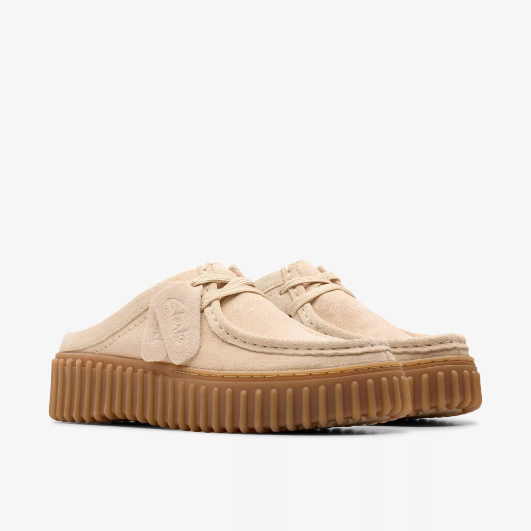 Clarks Torhill Mule - Ecru Suede