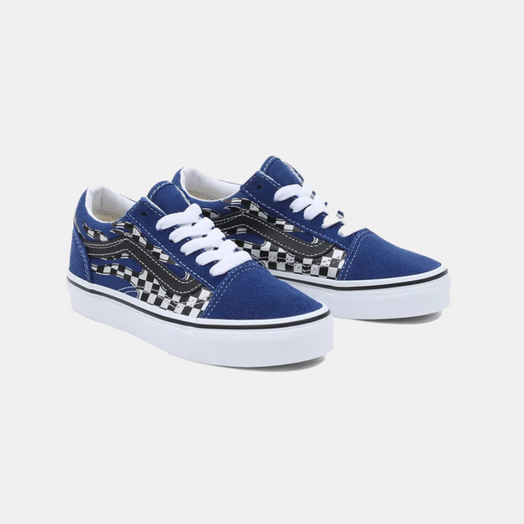 Vans Old Skool Reflect Checkerboard Flame - True White - Walk by Streetart