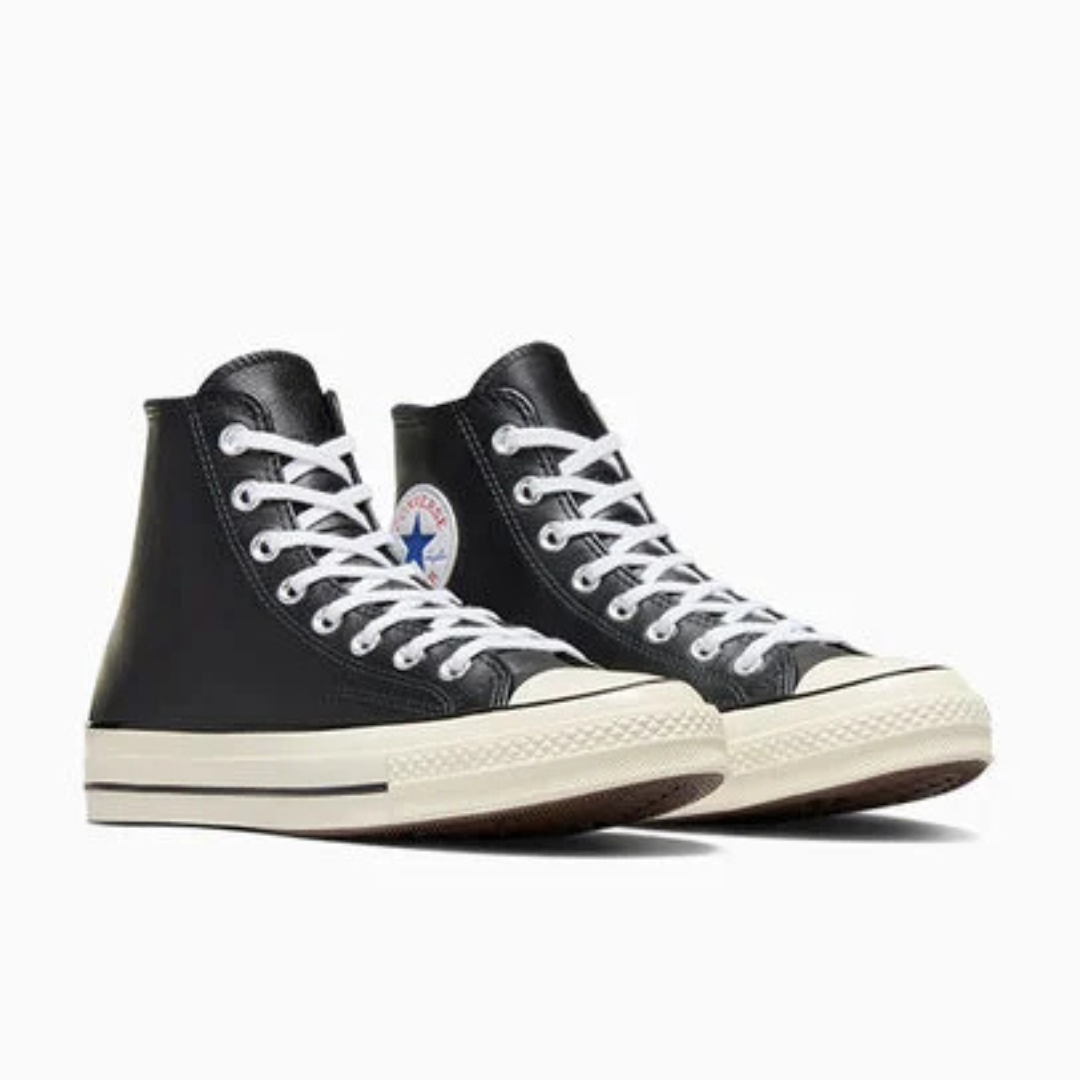 Converse Chuck 70 Hi Leather - Black / White / Egret - Walk by Streetart