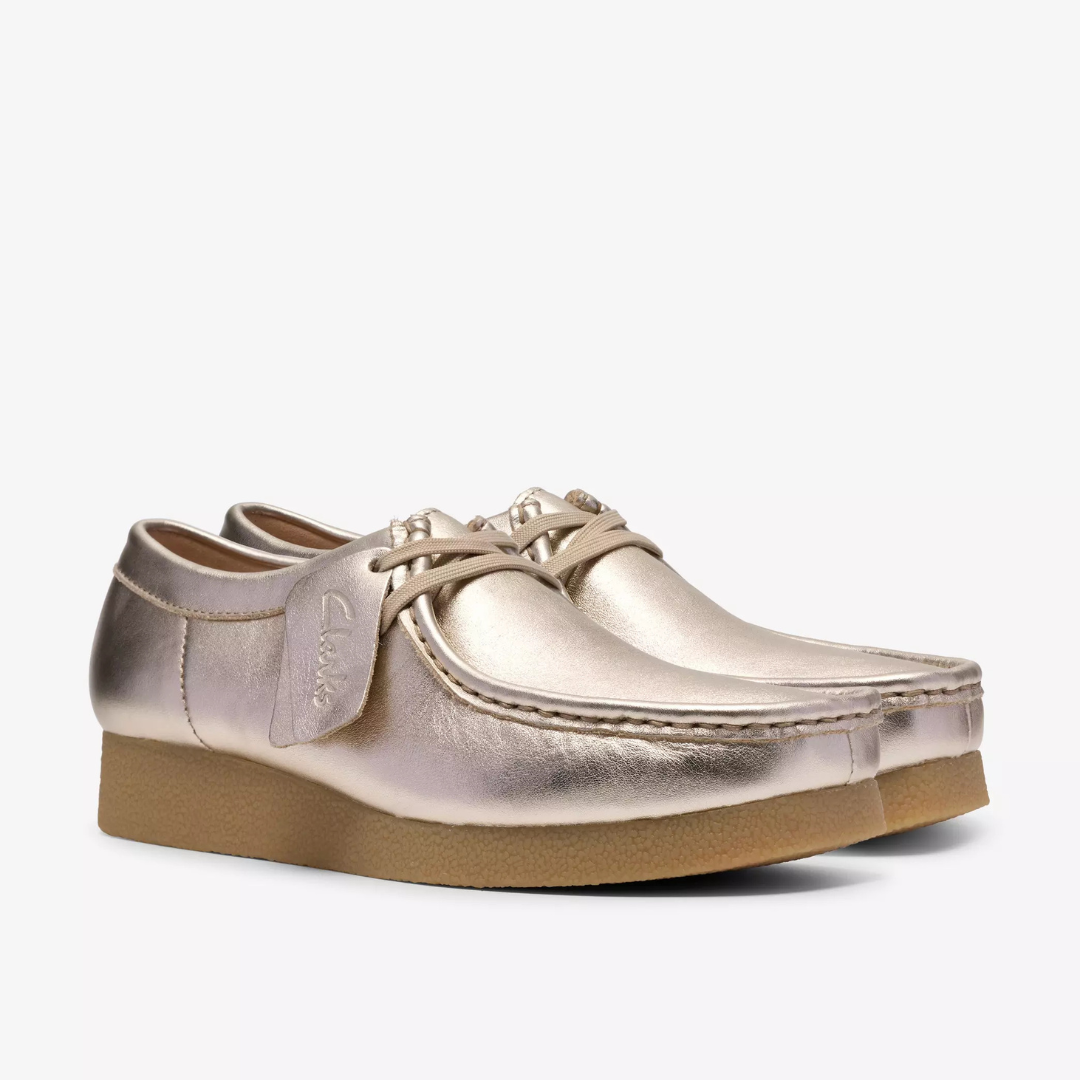 Clarks Wallabee Evo - Gold Leather - Walk by Streetart