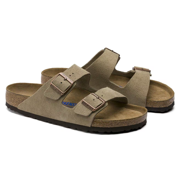 Birkenstock Arizona Soft Footbed Suede Leather - Taupe - Walk by Streetart