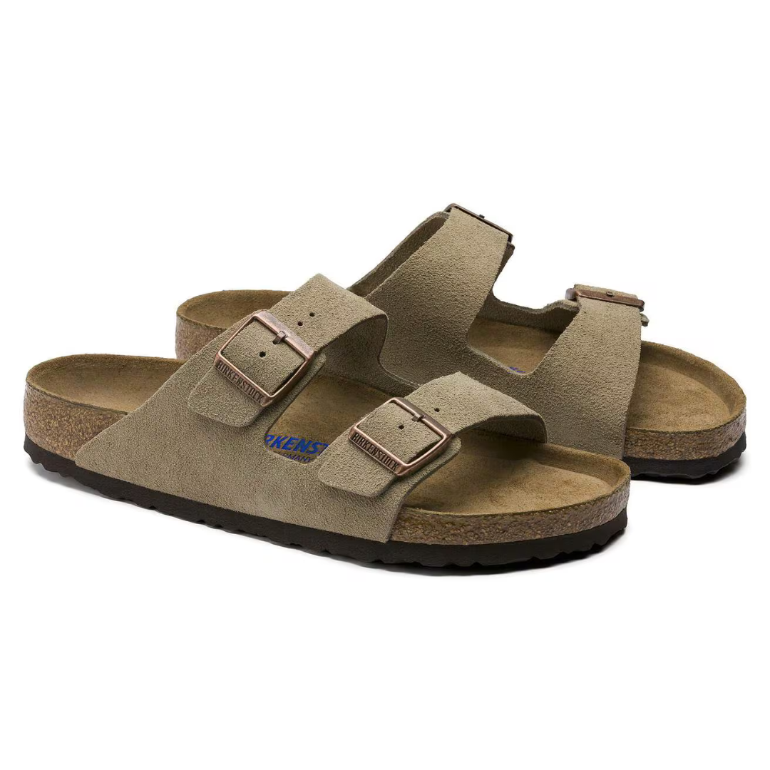 Birkenstock Arizona Soft Footbed Suede Leather - Taupe - Walk by Streetart