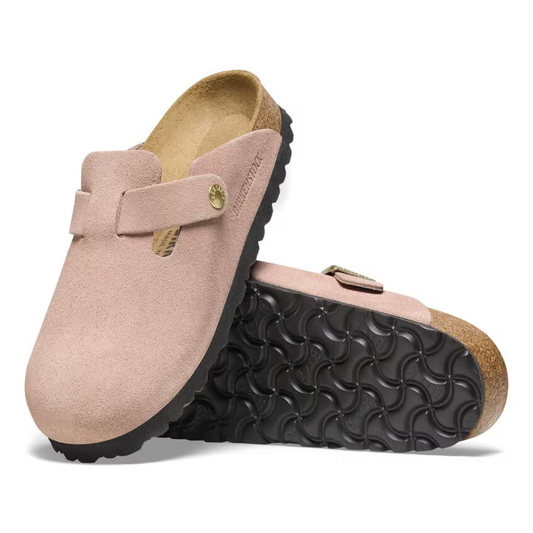 Birkenstock Boston Suede Leather - Light Rose