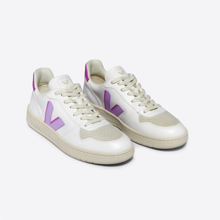 Veja V-10 Cwl - White / Orchid Ultraviolet