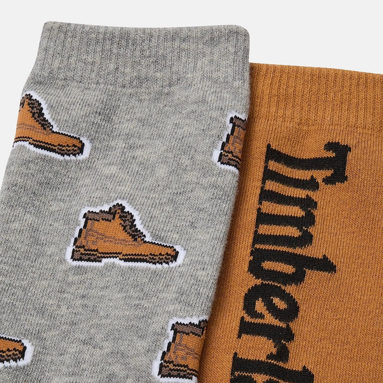 Timberland Boot Print Socks - Grey