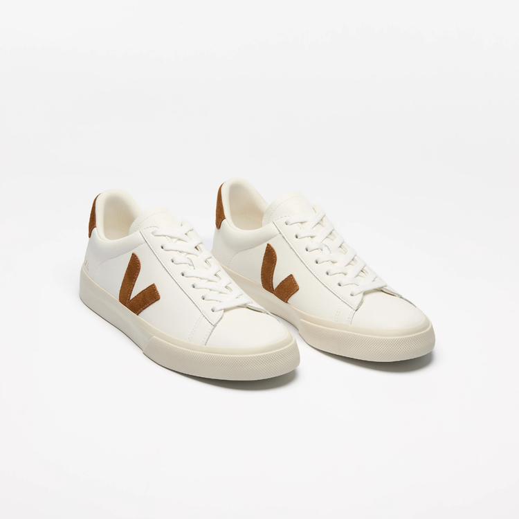 Veja Campo Leather - White / Cognac