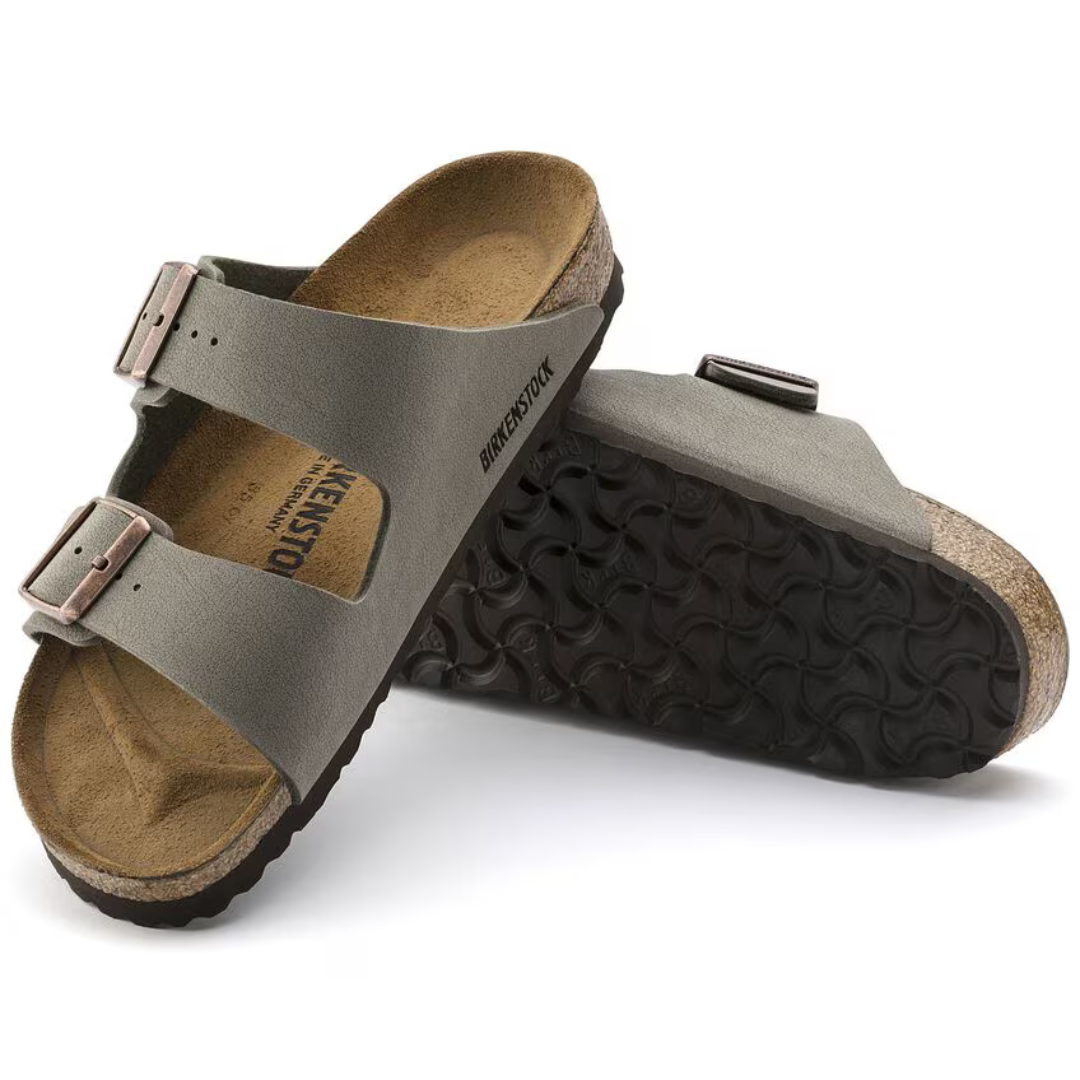 Birkenstock Arizona Birko Flor Birkibuc - Stone