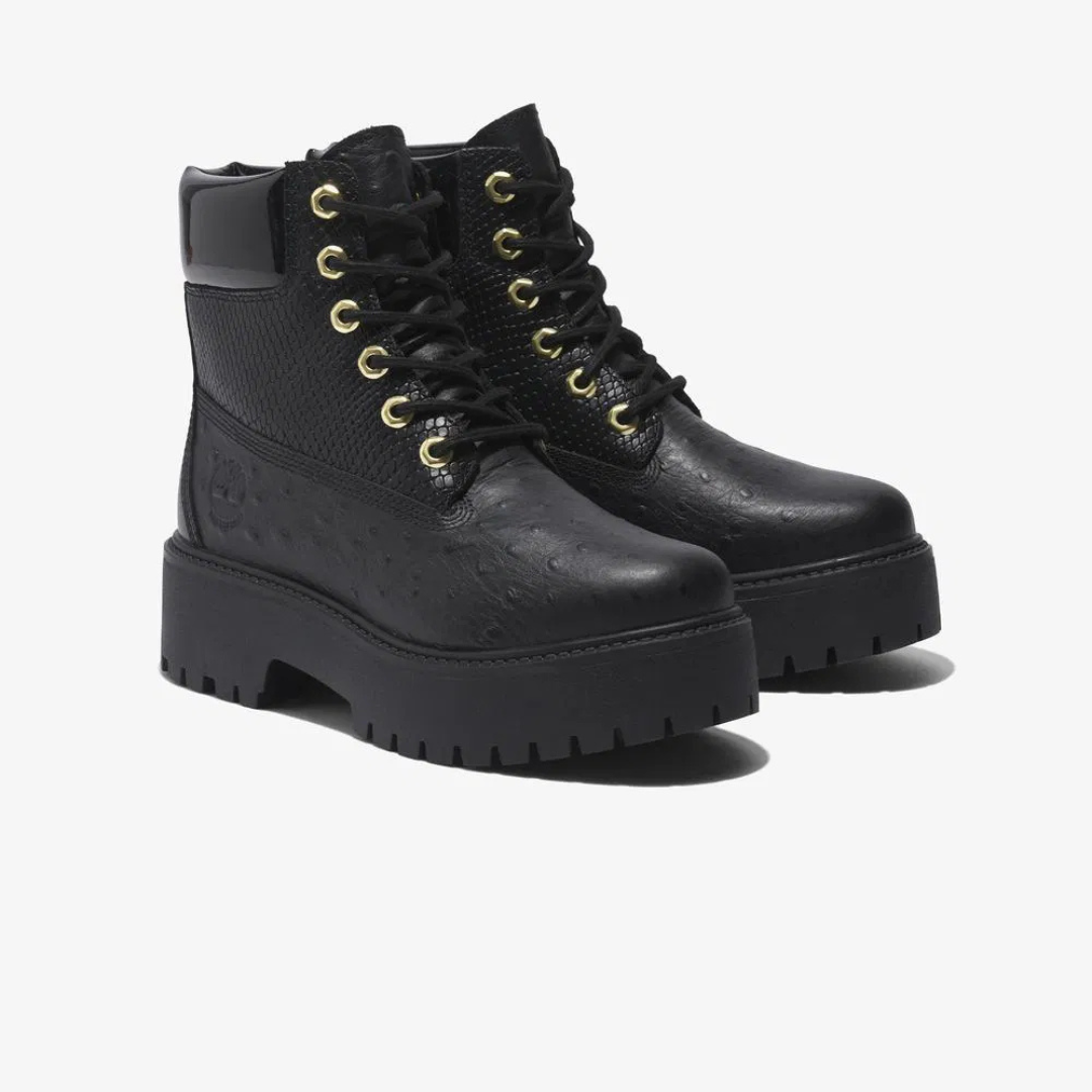 Timberland Stone Street 6 In Lace Waterproof Boot - Black Full Grain