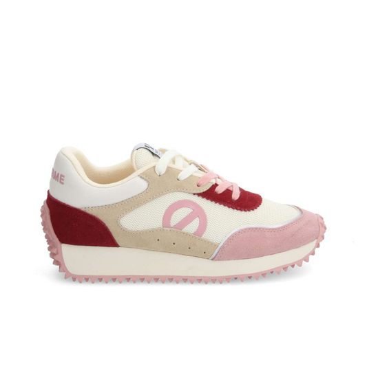 No Name Punky Jogger Suede - Dove / Rose / Red