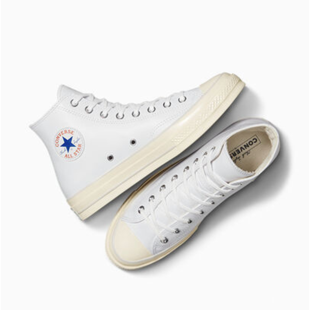 Converse Chuck 70 Hi Leather - White / Fossilized / Egret - Walk by Streetart