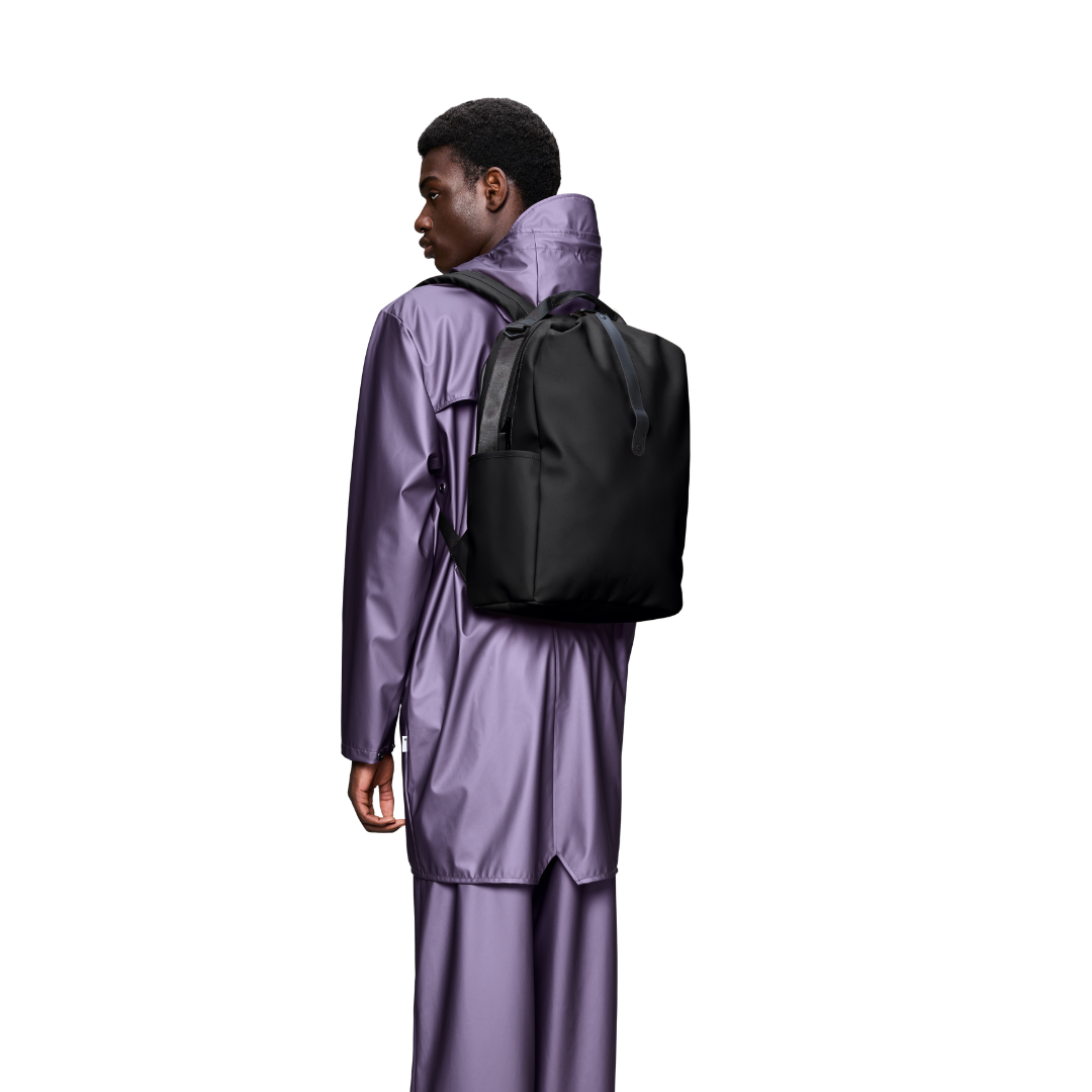 Rains Clip Front Backpack - Black - Walk by Streetart