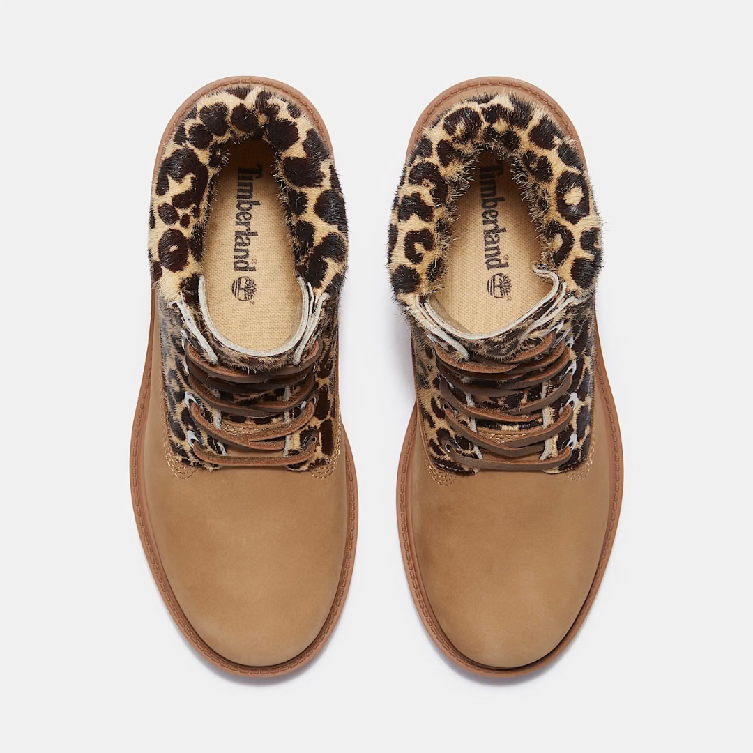 Timberland Women Premium 6 In Lace Up Boot - Beige / Leopard