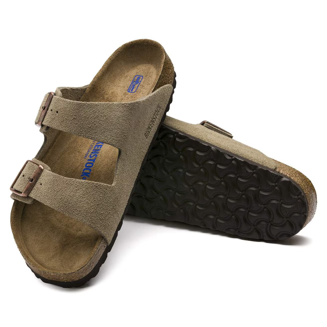 Birkenstock Arizona Soft Footbed Suede Leather - Taupe - Walk by Streetart