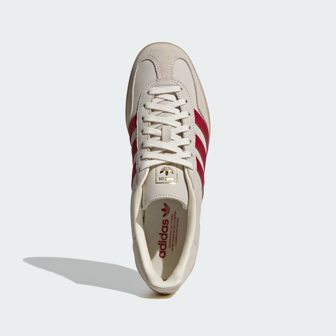 Adidas Gazelle Indoor - Cream White / Team Victory Red / Gum - Walk by Streetart