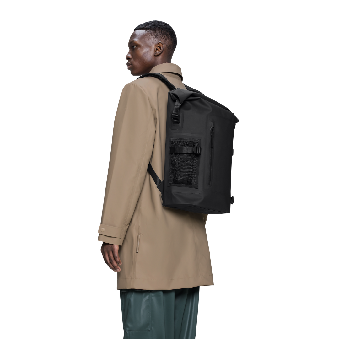 Rains Deepwater Rolltop Rucksack Large Bag - Black