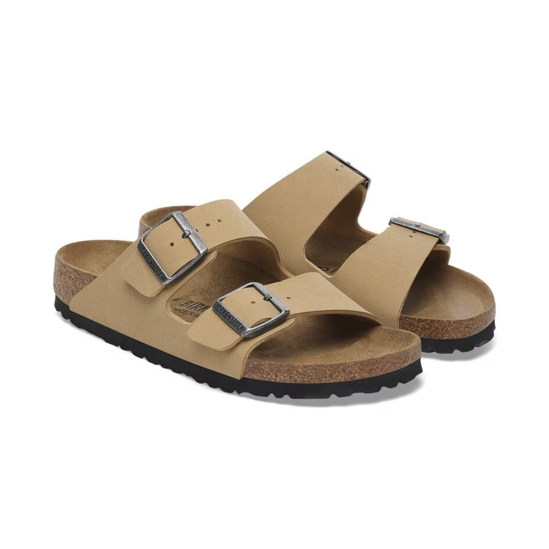 Birkenstock Arizona Birko Flor Nubuck - Latte Cream