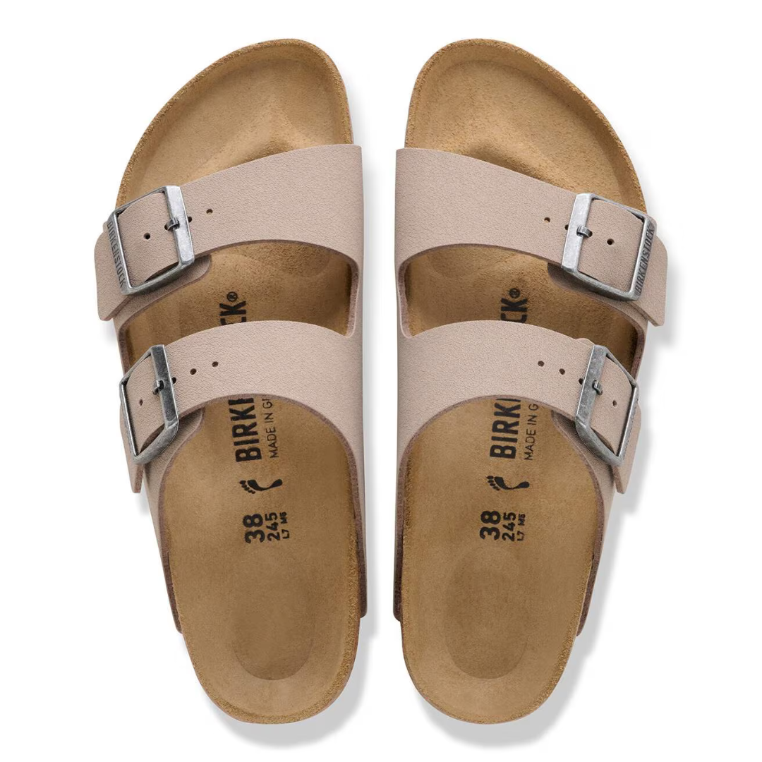 Birkenstock Arizona Birko-flor Nubuck - Gray Taupe - Walk by Streetart