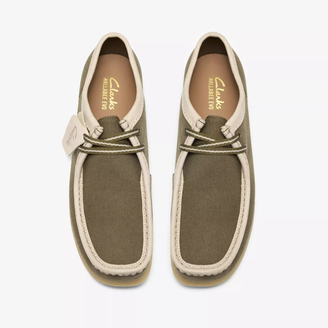 Clarks wallabee Evo - Olive Combi - Walk by Streetart