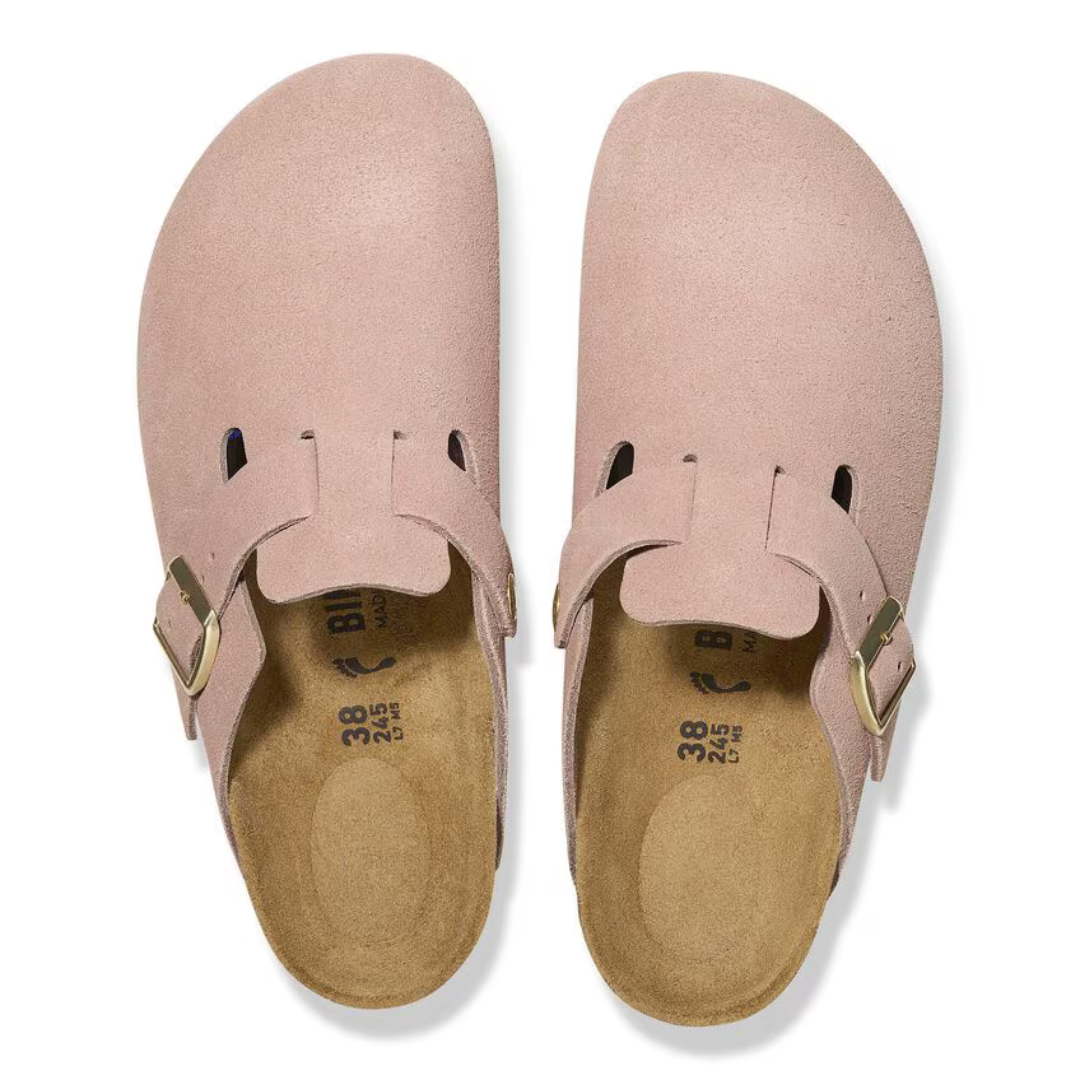 Birkenstock Boston Suede Leather - Light Rose