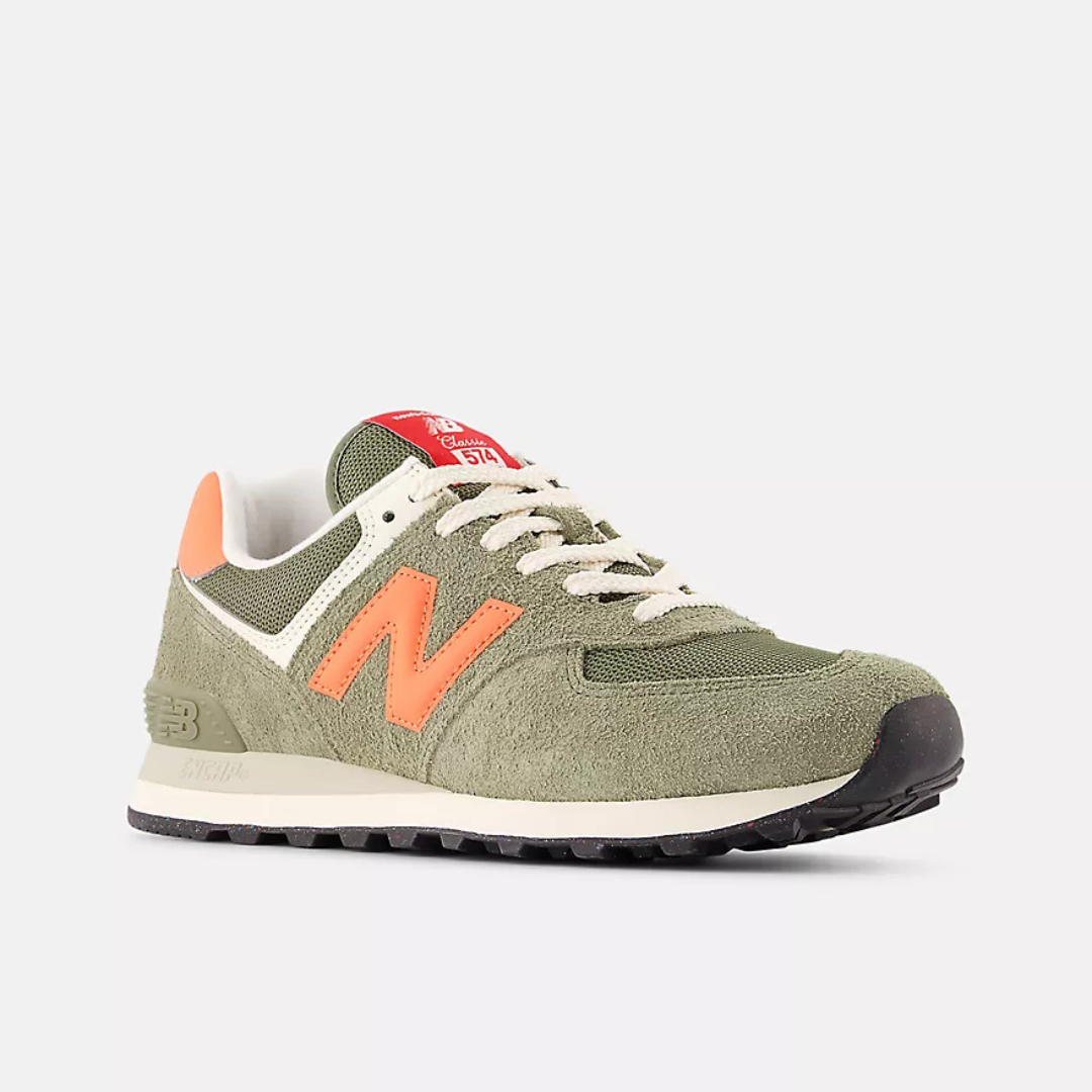 New Balance 574 - Dark olivine / Flare