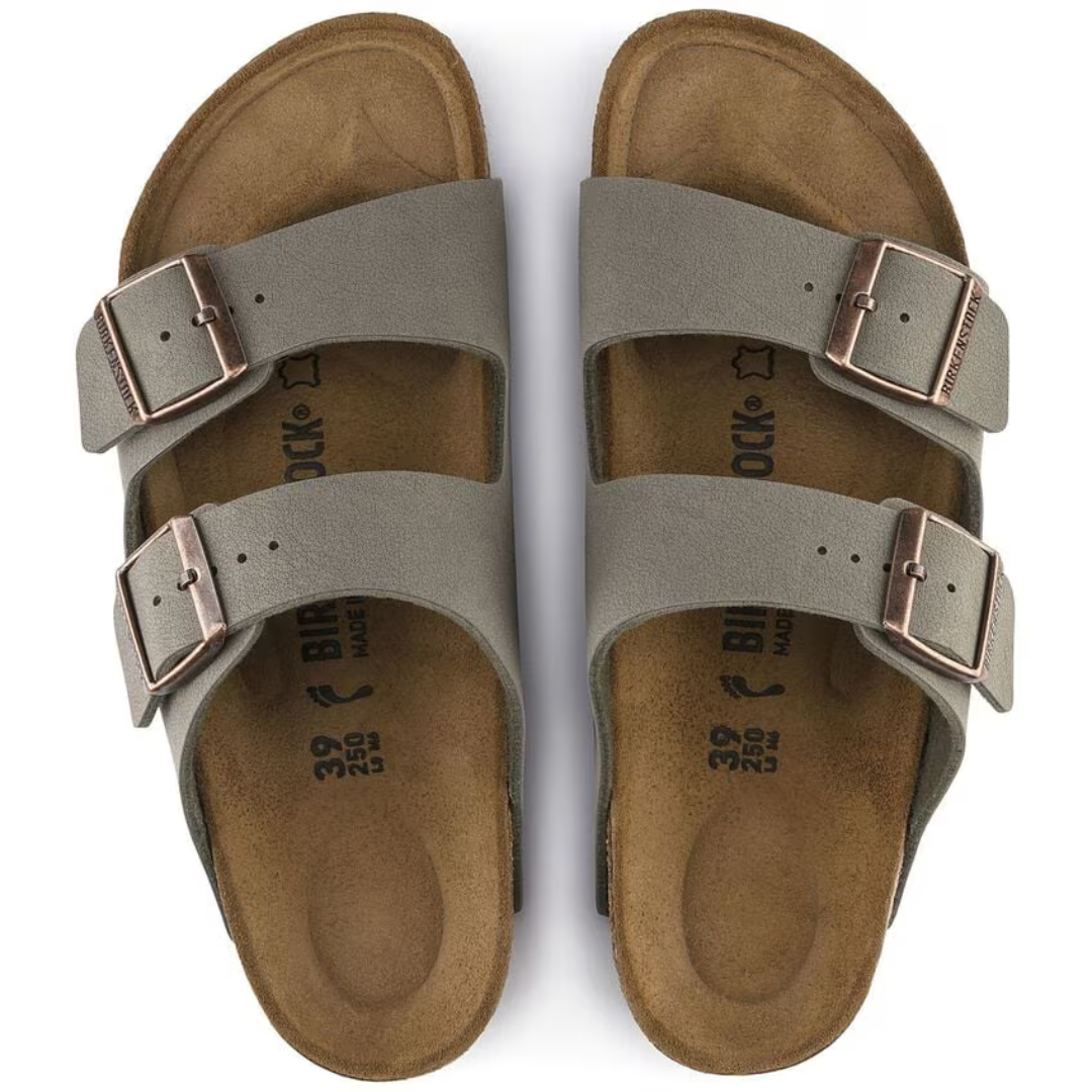 Birkenstock Arizona Birko Flor Birkibuc - Stone - Walk by Streetart