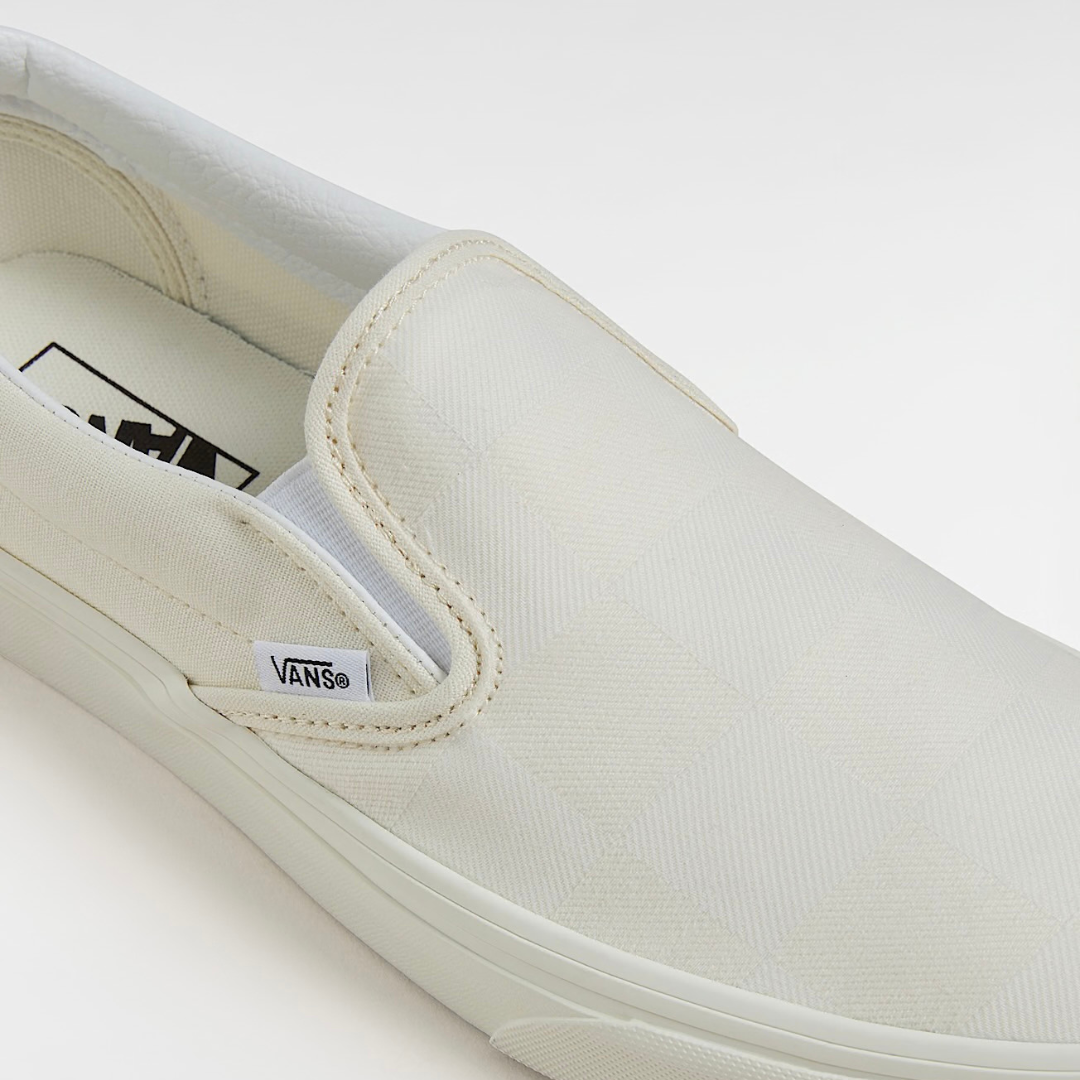 Vans Slip On - Mono Checkerboard / Off White / White - Walk by Streetart