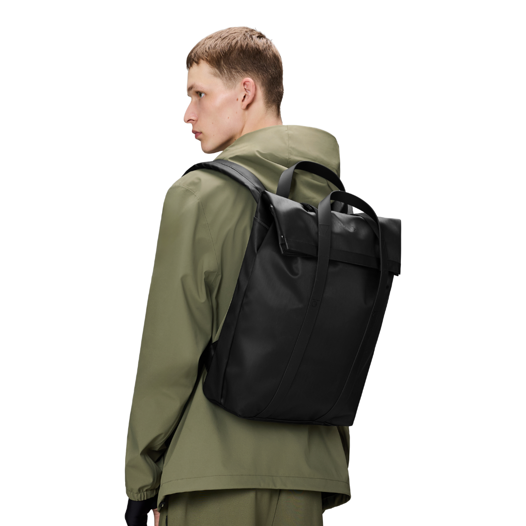 Rains 2 Way Tote Backpack - Black - Walk by Streetart
