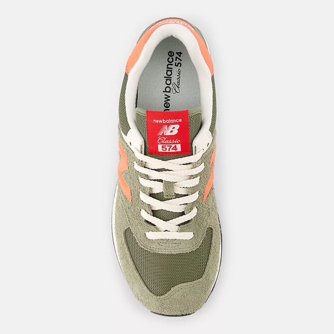 New Balance 574 - Dark olivine / Flare