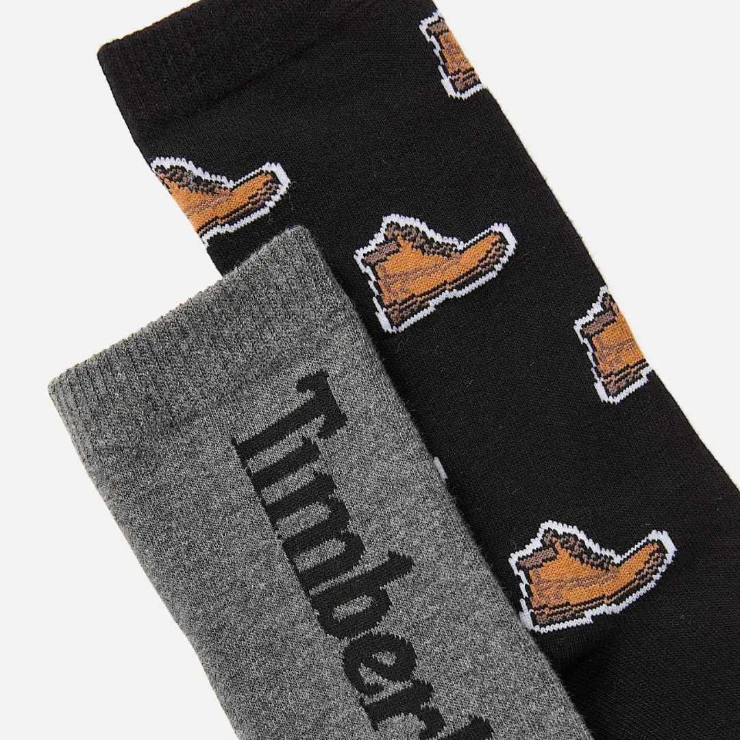 Timberland Boot Print Socks - Black - Walk by Streetart