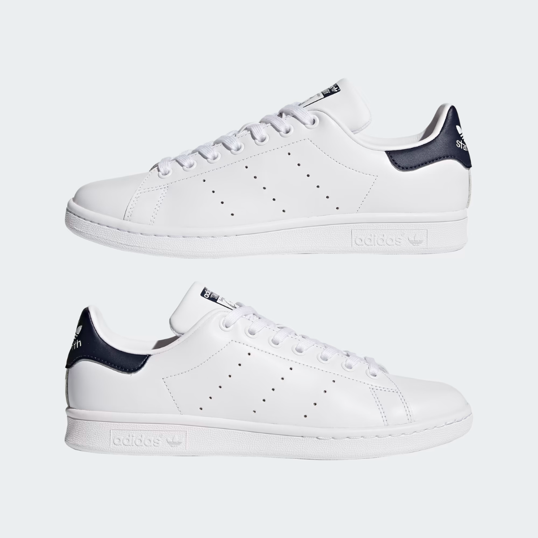 Adidas Stan Smith Leather - Core White / Cloud White / Dark Blue