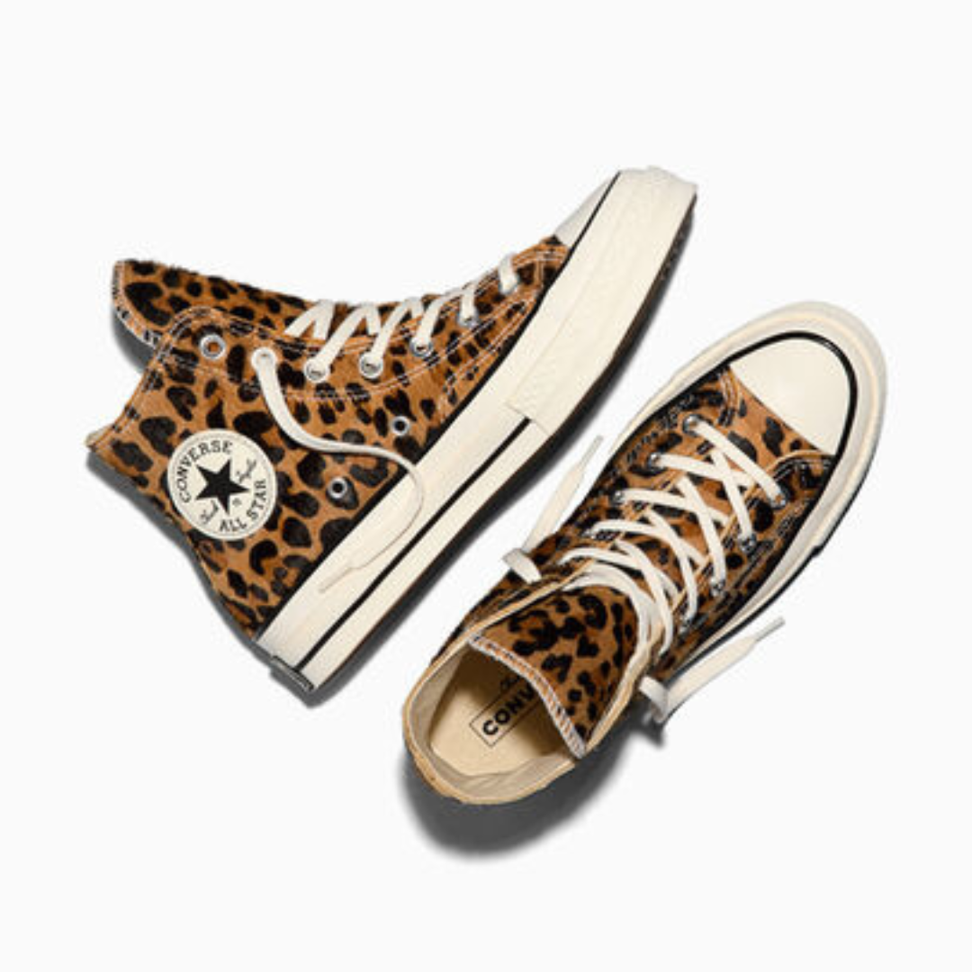 Converse Chuck 70 Leopard Pony Hair  - Black / Natural Ivory / Egret - Walk by Streetart
