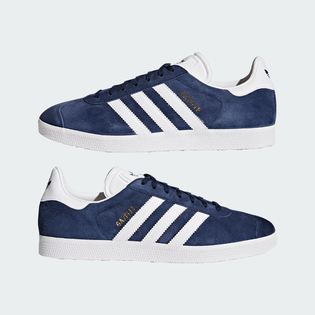 Adidas Gazelle - Collegiate Navy / White / Gold Metallic - Walk by Streetart