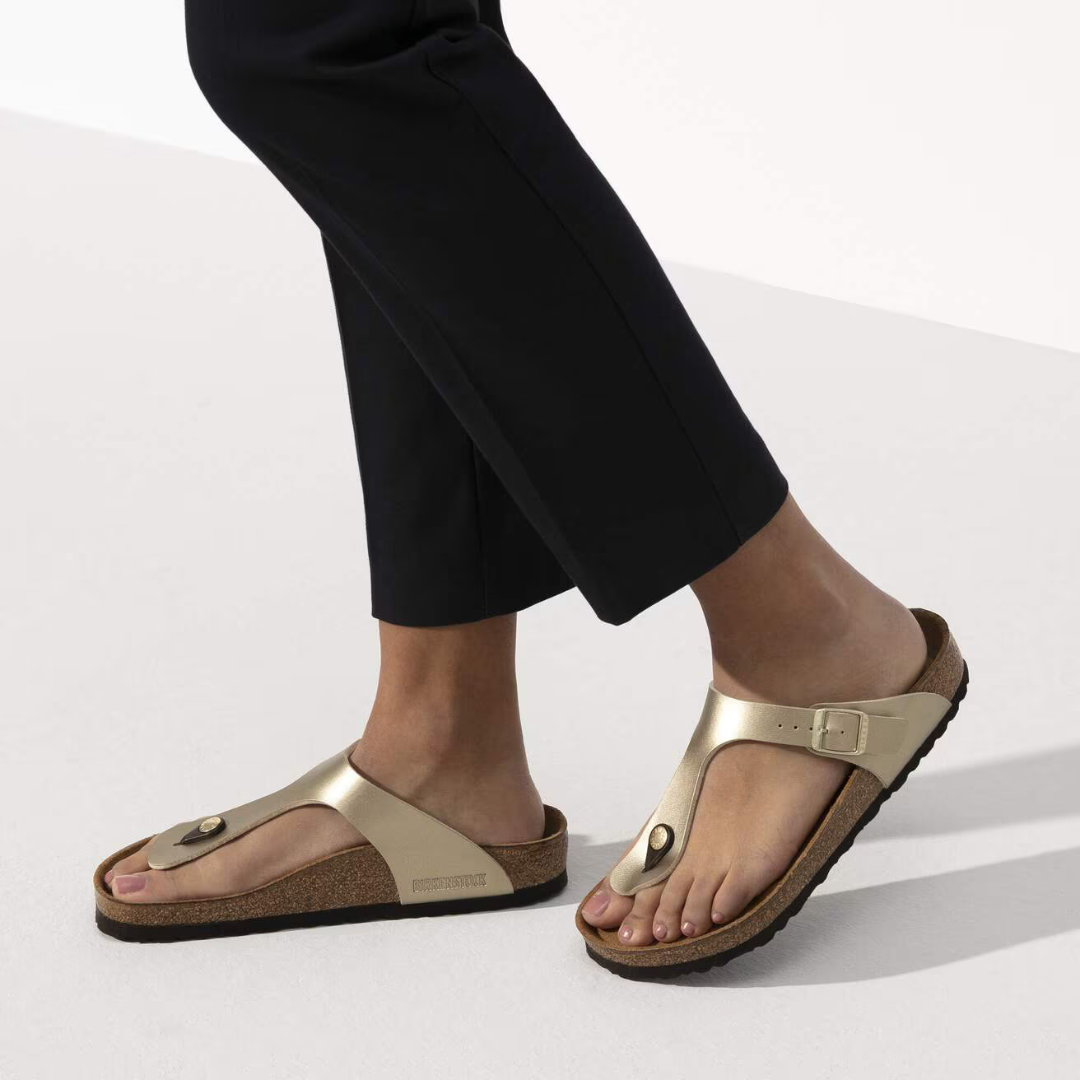 Birkenstock Gizeh Birkoflor - Gold - Walk by Streetart