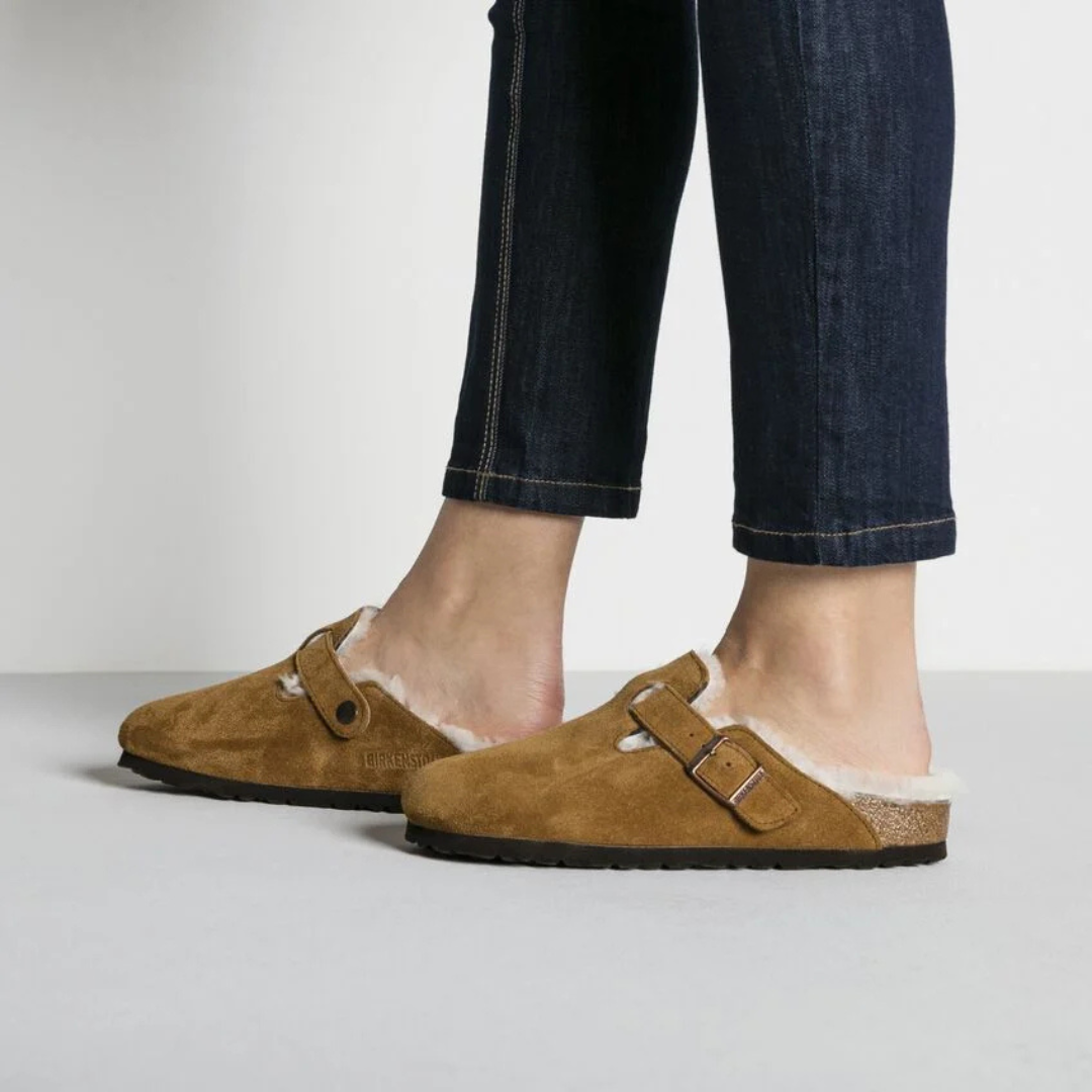 Birkenstock Boston Shearling - Mink - Walk by Streetart