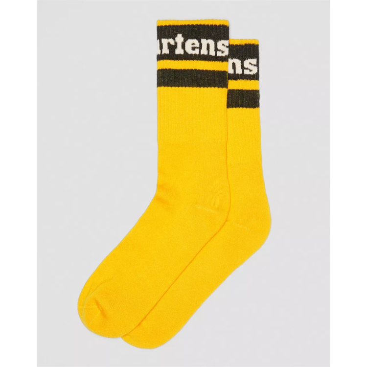Dr Martens Athletic Logo Sock - Yellow / Black - Walk by Streetart