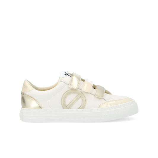No Name Strike Straps Nappa - Dove / Light Gold