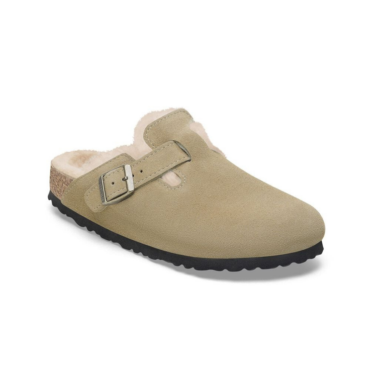 Birkenstock Boston Shearling - Taupe - Walk by Streetart