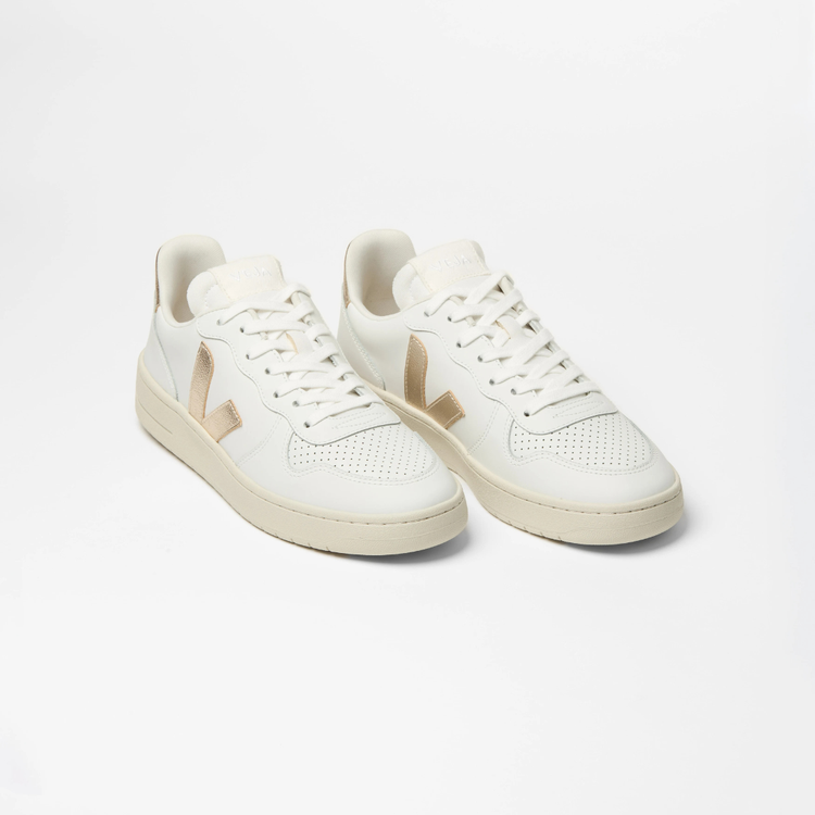 Veja V-10 Prime Leather - White / Platine